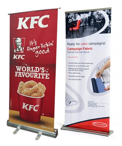 Fabric banner stands and Cloth printed standy